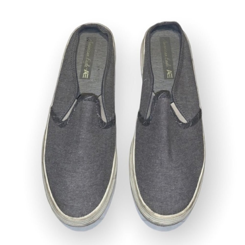 American Eagle denim blue loafers size 8